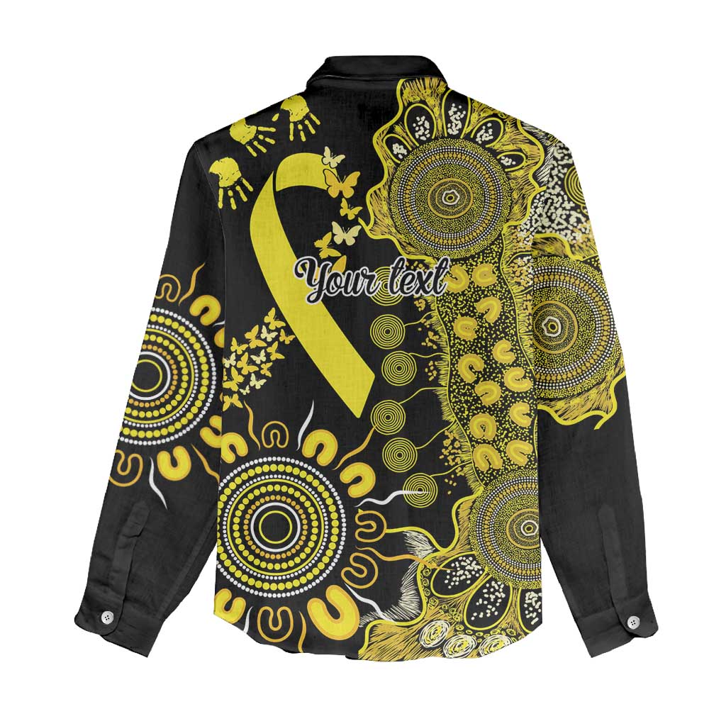 Sarcoma Awareness Personalised Women Casual Shirt Aboriginal Ribbon Dot Painting