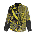 Sarcoma Awareness Personalised Women Casual Shirt Aboriginal Ribbon Dot Painting