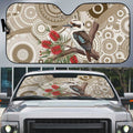 Kookaburra Bottlebrushes Personalised Auto Sun Shade Aboriginal Australian Dot Painting - Aussie Hoodie