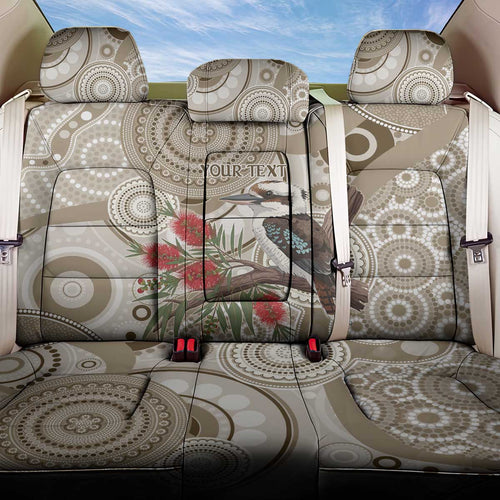 Kookaburra Bottlebrushes Personalised Back Car Seat Cover Aboriginal Australian Dot Painting - Aussie Hoodie