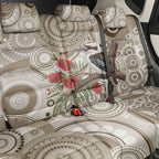 Kookaburra Bottlebrushes Personalised Back Car Seat Cover Aboriginal Australian Dot Painting - Aussie Hoodie