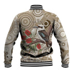 Kookaburra Bottlebrushes Personalised Baseball Jacket Aboriginal Australian Dot Painting - Aussie Hoodie