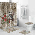 Kookaburra Bottlebrushes Personalised Bathroom Set Aboriginal Australian Dot Painting - Aussie Hoodie