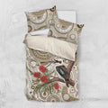 Kookaburra Bottlebrushes Personalised Bedding Set Aboriginal Australian Dot Painting - Aussie Hoodie