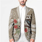 Kookaburra Bottlebrushes Personalised Blazer Aboriginal Australian Dot Painting - Aussie Hoodie
