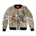 Kookaburra Bottlebrushes Personalised Bomber Jacket Aboriginal Australian Dot Painting - Aussie Hoodie