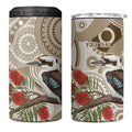 Kookaburra Bottlebrushes Personalised 4 in 1 Can Cooler Tumbler Aboriginal Australian Dot Painting - Aussie Hoodie