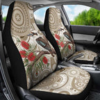 Kookaburra Bottlebrushes Personalised Car Seat Cover Aboriginal Australian Dot Painting - Aussie Hoodie
