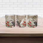 Kookaburra Bottlebrushes Personalised Ceramic Mug Aboriginal Australian Dot Painting - Aussie Hoodie