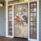Kookaburra Bottlebrushes Personalised Door Cover Aboriginal Australian Dot Painting - Aussie Hoodie