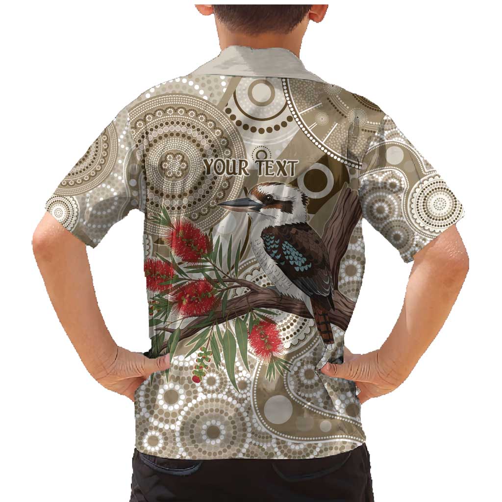 Kookaburra Bottlebrushes Personalised Family Matching Mermaid Dress and Hawaiian Shirt Aboriginal Australian Dot Painting - Aussie Hoodie