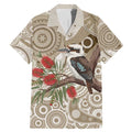 Kookaburra Bottlebrushes Personalised Family Matching Mermaid Dress and Hawaiian Shirt Aboriginal Australian Dot Painting - Aussie Hoodie