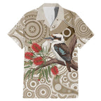 Kookaburra Bottlebrushes Personalised Family Matching Mermaid Dress and Hawaiian Shirt Aboriginal Australian Dot Painting - Aussie Hoodie