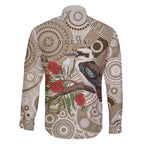 Kookaburra Bottlebrushes Personalised Family Matching Short Sleeve Bodycon Dress and Hawaiian Shirt Aboriginal Australian Dot Painting - Aussie Hoodie