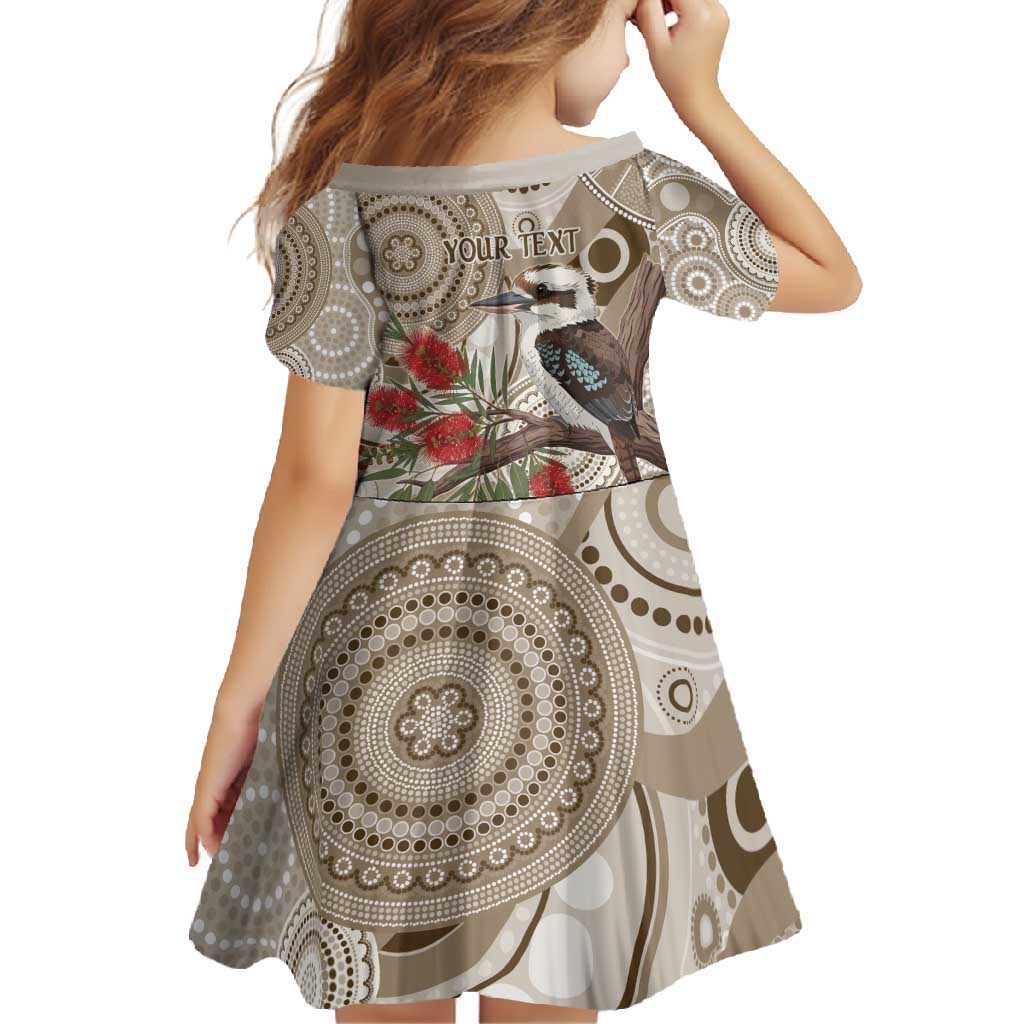 Kookaburra Bottlebrushes Personalised Family Matching Summer Maxi Dress and Hawaiian Shirt Aboriginal Australian Dot Painting - Aussie Hoodie