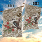 Kookaburra Bottlebrushes Personalised Garden Flag Aboriginal Australian Dot Painting - Aussie Hoodie