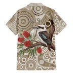 Kookaburra Bottlebrushes Personalised Hawaiian Shirt Aboriginal Australian Dot Painting - Aussie Hoodie