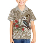 Kookaburra Bottlebrushes Personalised Hawaiian Shirt Aboriginal Australian Dot Painting - Aussie Hoodie