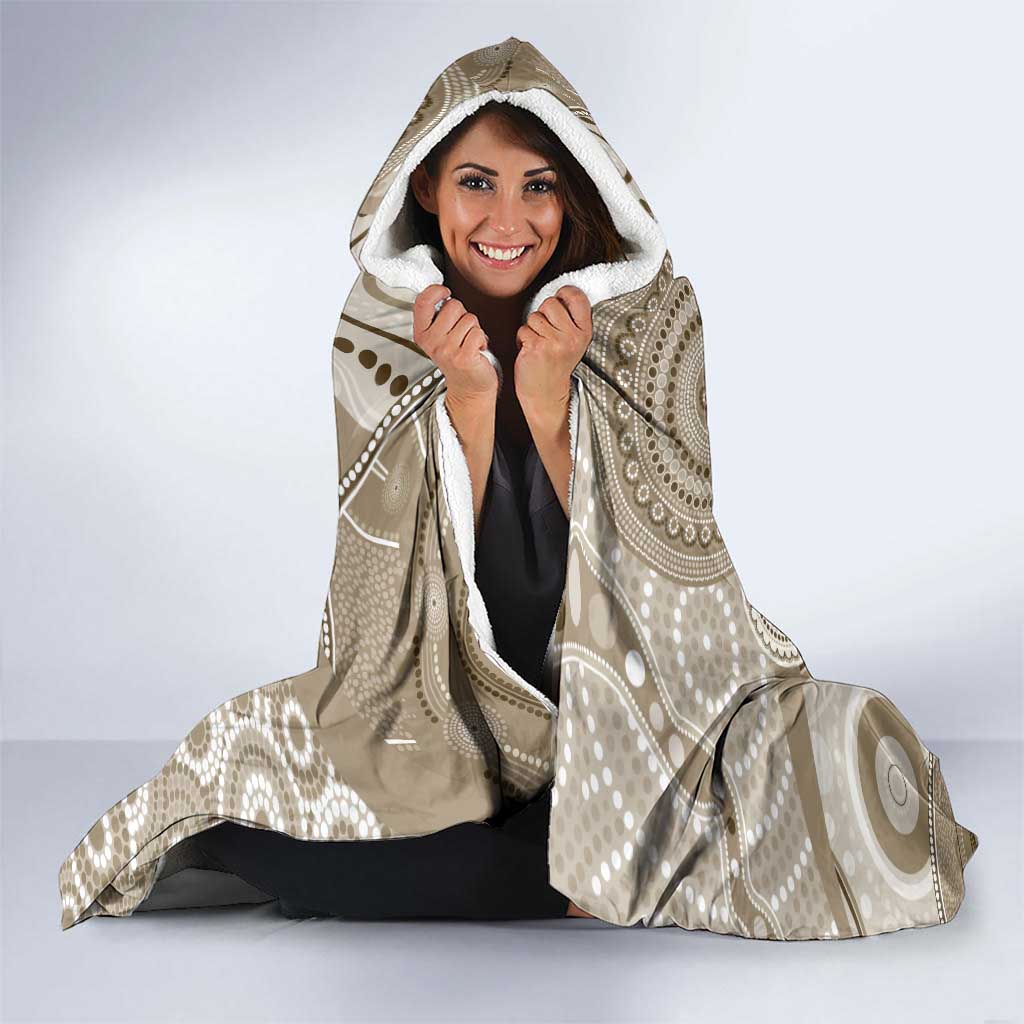 Kookaburra Bottlebrushes Personalised Hooded Blanket Aboriginal Australian Dot Painting - Aussie Hoodie