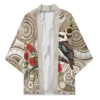 Kookaburra Bottlebrushes Personalised Kimono Aboriginal Australian Dot Painting - Aussie Hoodie