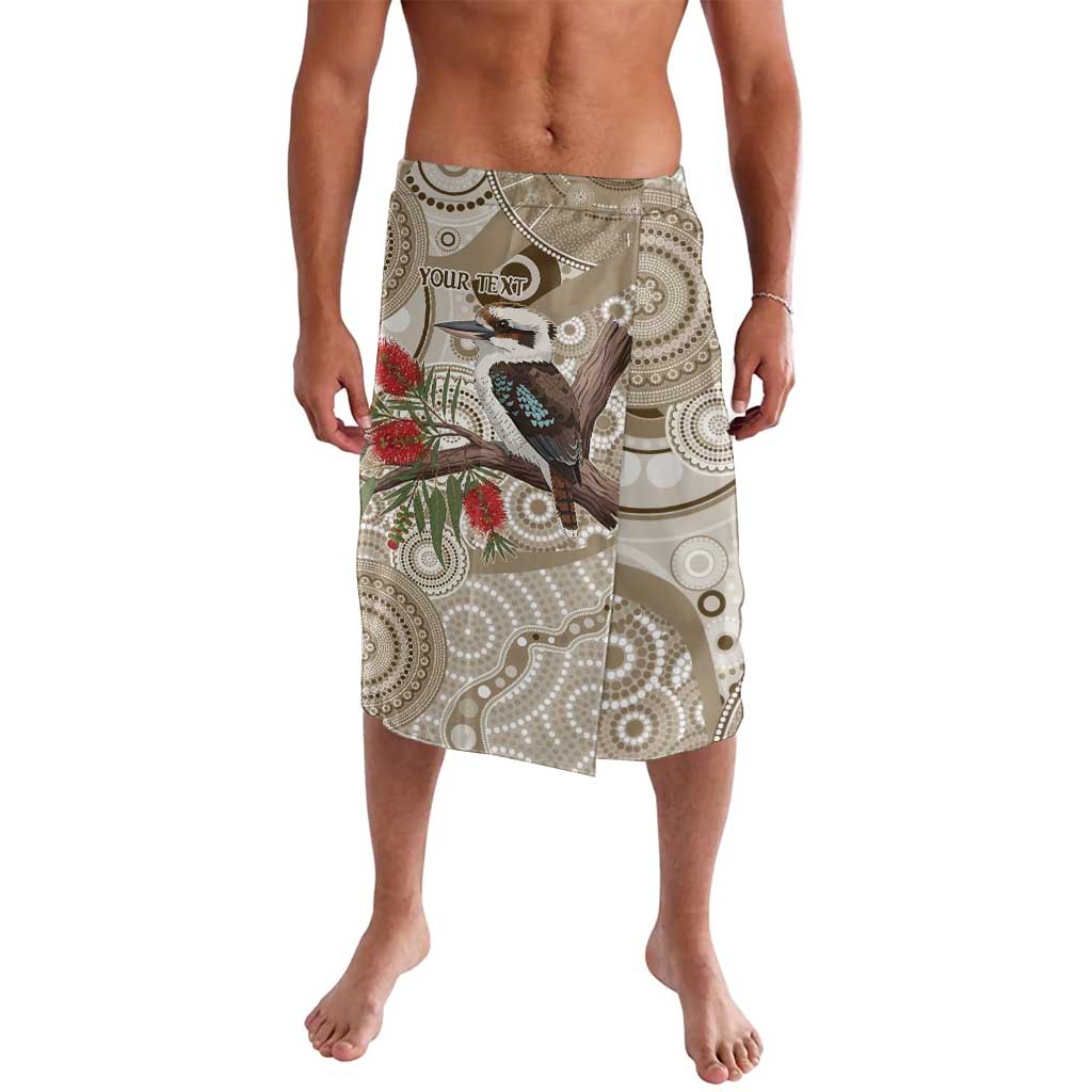 Kookaburra Bottlebrushes Personalised Lavalava Aboriginal Australian Dot Painting - Aussie Hoodie