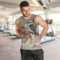 Kookaburra Bottlebrushes Personalised Men Tank Top Aboriginal Australian Dot Painting - Aussie Hoodie