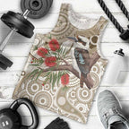Kookaburra Bottlebrushes Personalised Men Tank Top Aboriginal Australian Dot Painting - Aussie Hoodie