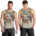 Kookaburra Bottlebrushes Personalised Men Tank Top Aboriginal Australian Dot Painting - Aussie Hoodie