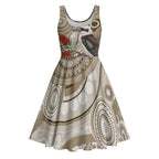 Kookaburra Bottlebrushes Personalised Midi Dress Aboriginal Australian Dot Painting - Aussie Hoodie