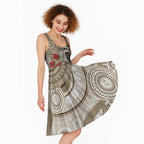 Kookaburra Bottlebrushes Personalised Midi Dress Aboriginal Australian Dot Painting - Aussie Hoodie