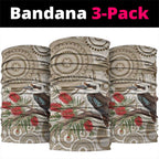 Kookaburra Bottlebrushes Personalised Neck Gaiter Aboriginal Australian Dot Painting - Aussie Hoodie