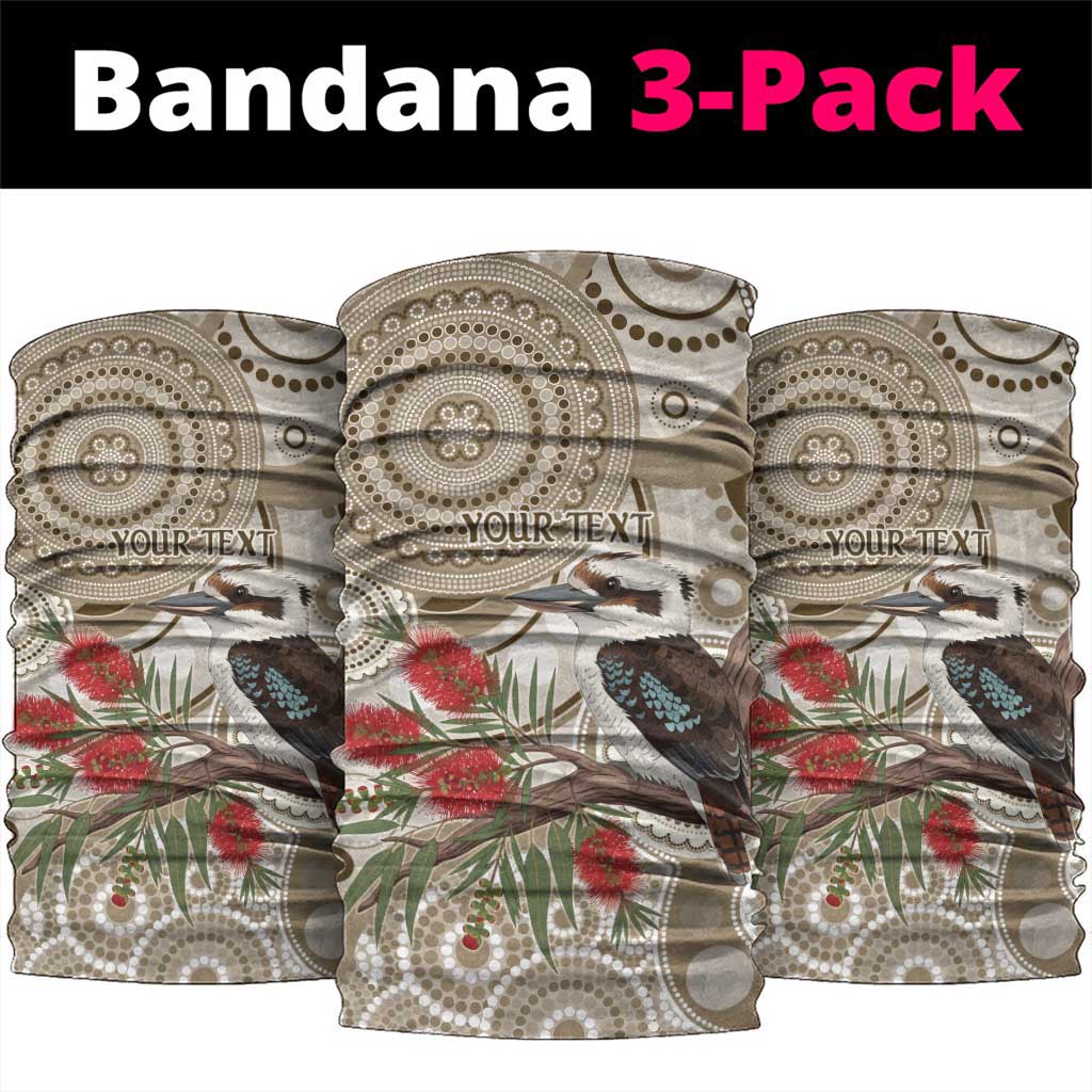 Kookaburra Bottlebrushes Personalised Neck Gaiter Aboriginal Australian Dot Painting - Aussie Hoodie
