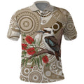 Kookaburra Bottlebrushes Personalised Polo Shirt Aboriginal Australian Dot Painting - Aussie Hoodie
