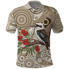 Kookaburra Bottlebrushes Personalised Polo Shirt Aboriginal Australian Dot Painting - Aussie Hoodie