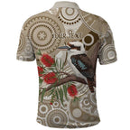 Kookaburra Bottlebrushes Personalised Polo Shirt Aboriginal Australian Dot Painting - Aussie Hoodie