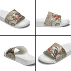 Kookaburra Bottlebrushes Personalised Slide Sandals Aboriginal Australian Dot Painting - Aussie Hoodie