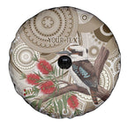 Kookaburra Bottlebrushes Personalised Spare Tire Cover Aboriginal Australian Dot Painting - Aussie Hoodie