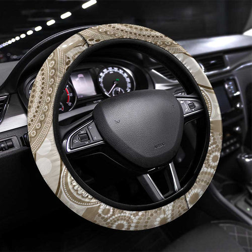 Kookaburra Bottlebrushes Steering Wheel Cover Aboriginal Australian Dot Painting - Aussie Hoodie