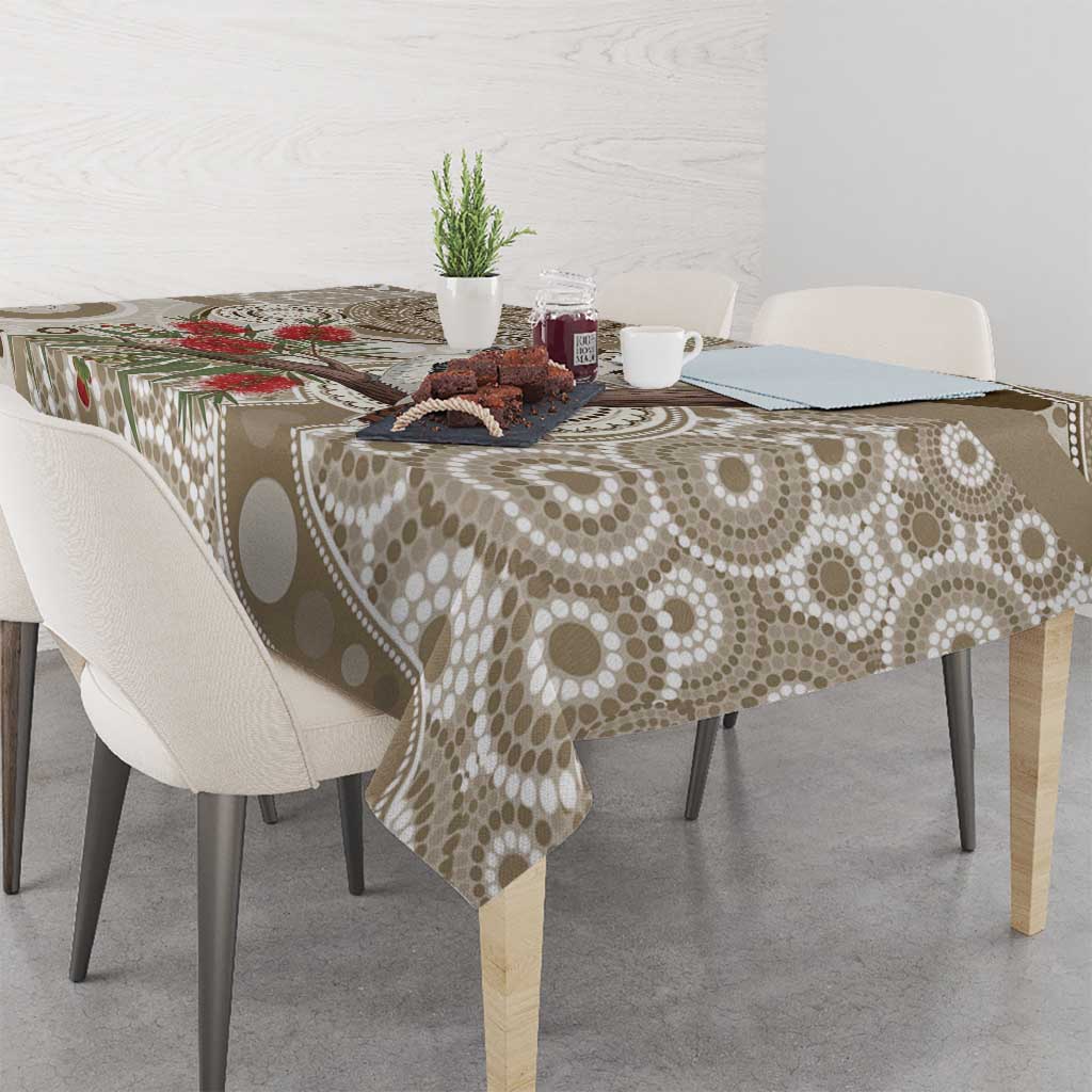 Kookaburra Bottlebrushes Personalised Tablecloth Aboriginal Australian Dot Painting - Aussie Hoodie