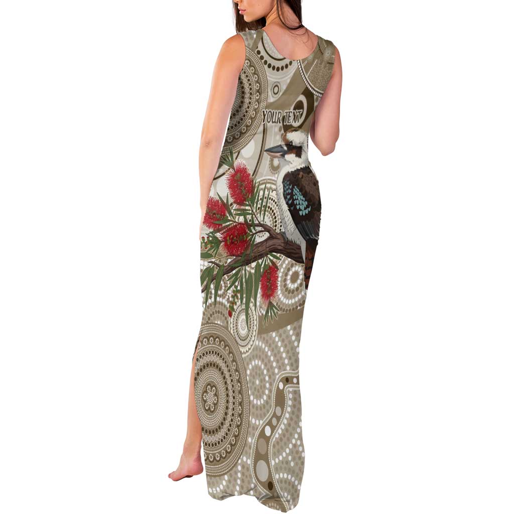 Kookaburra Bottlebrushes Personalised Tank Maxi Dress Aboriginal Australian Dot Painting - Aussie Hoodie