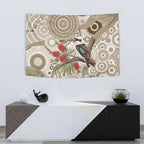 Kookaburra Bottlebrushes Personalised Tapestry Aboriginal Australian Dot Painting - Aussie Hoodie