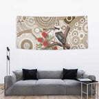 Kookaburra Bottlebrushes Personalised Tapestry Aboriginal Australian Dot Painting - Aussie Hoodie