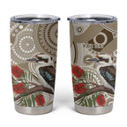 Kookaburra Bottlebrushes Personalised Tumbler Cup Aboriginal Australian Dot Painting - Aussie Hoodie