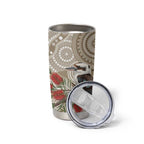 Kookaburra Bottlebrushes Personalised Tumbler Cup Aboriginal Australian Dot Painting - Aussie Hoodie