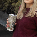 Kookaburra Bottlebrushes Personalised Tumbler Cup Aboriginal Australian Dot Painting - Aussie Hoodie