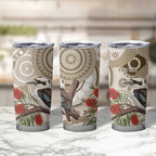 Kookaburra Bottlebrushes Personalised Tumbler Cup Aboriginal Australian Dot Painting - Aussie Hoodie