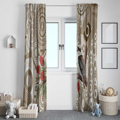 Kookaburra Bottlebrushes Personalised Window Curtain Aboriginal Australian Dot Painting - Aussie Hoodie