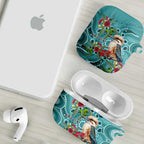 Kookaburra Eucalyptus Personalised AirPods Case Aboriginal Australian Dot Painting - Aussie Hoodie