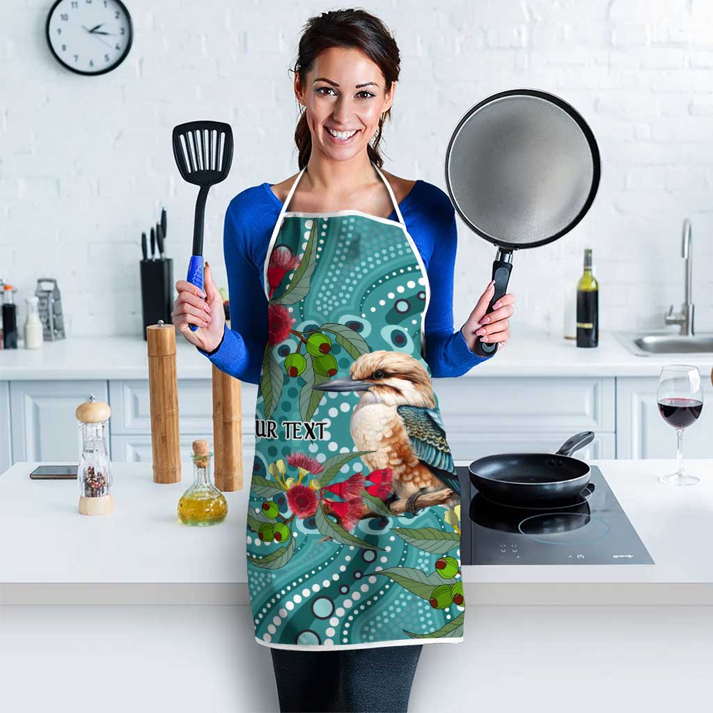 Kookaburra Eucalyptus Personalised Apron Aboriginal Australian Dot Painting - Aussie Hoodie