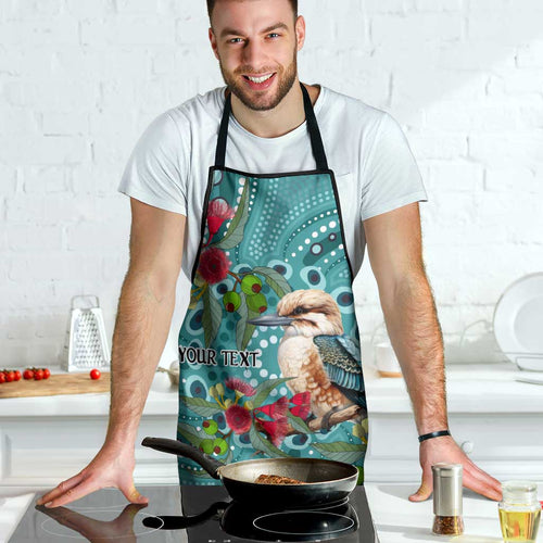 Kookaburra Eucalyptus Personalised Apron Aboriginal Australian Dot Painting - Aussie Hoodie
